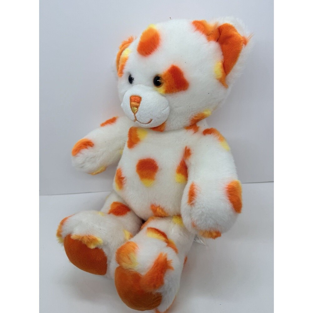 Build A Bear Halloween Candy Corn Teddy 2010 Orange Feet Furry Plush 16” Retired - Picture 3 of 11